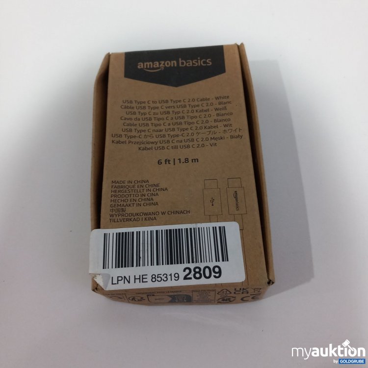 Artikel Nr. 781254: Amazon Basics USB C to USB C 1.8m