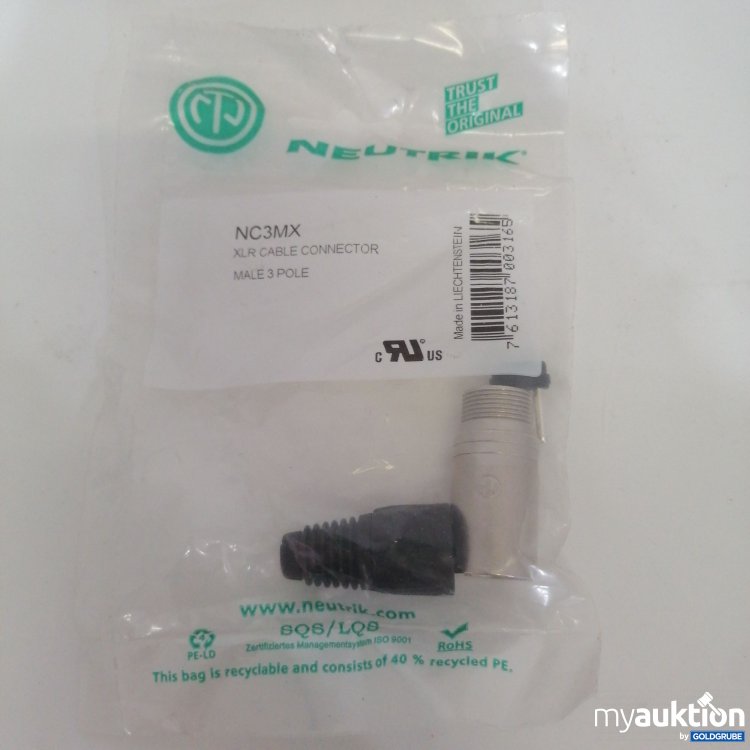 Artikel Nr. 744256: Neutrik NC3MX Cable Connector 