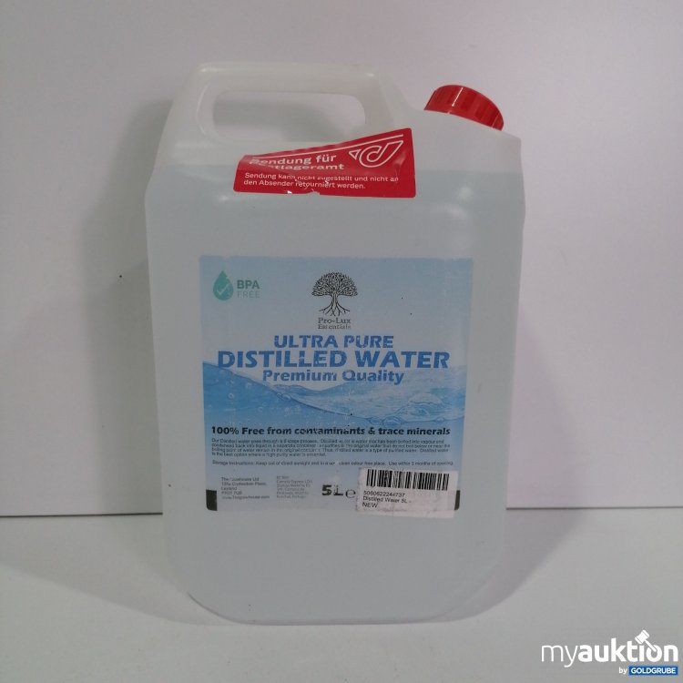 Artikel Nr. 796264: PRO lux Ultra Pure Distilled Water 5l