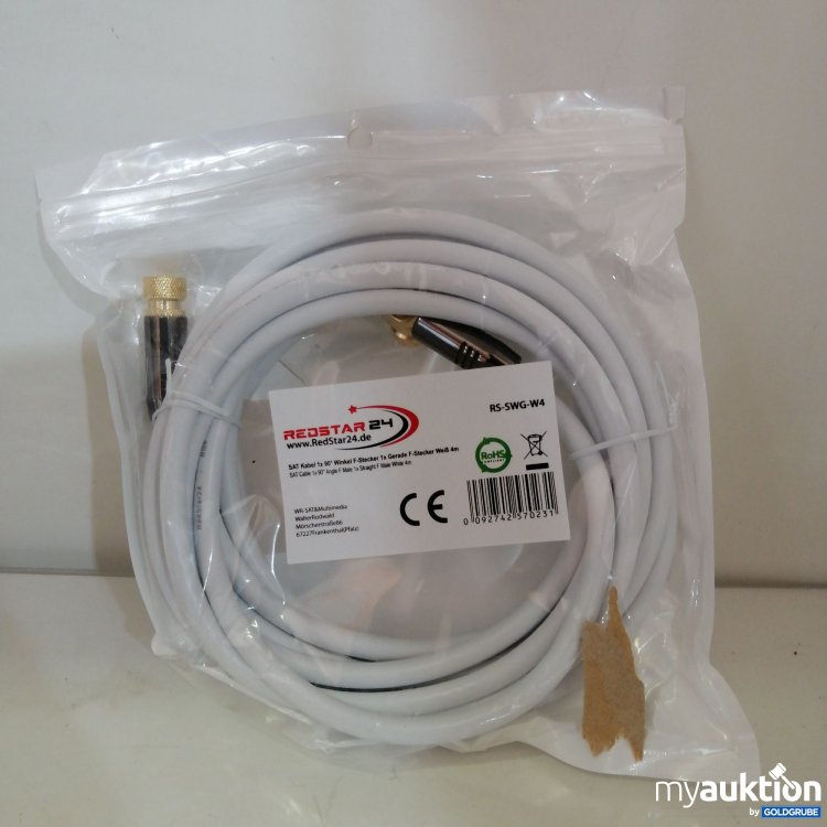 Artikel Nr. 759268: RedStar24 Sat Kabel 1x90 Winkel F Stecker 4m