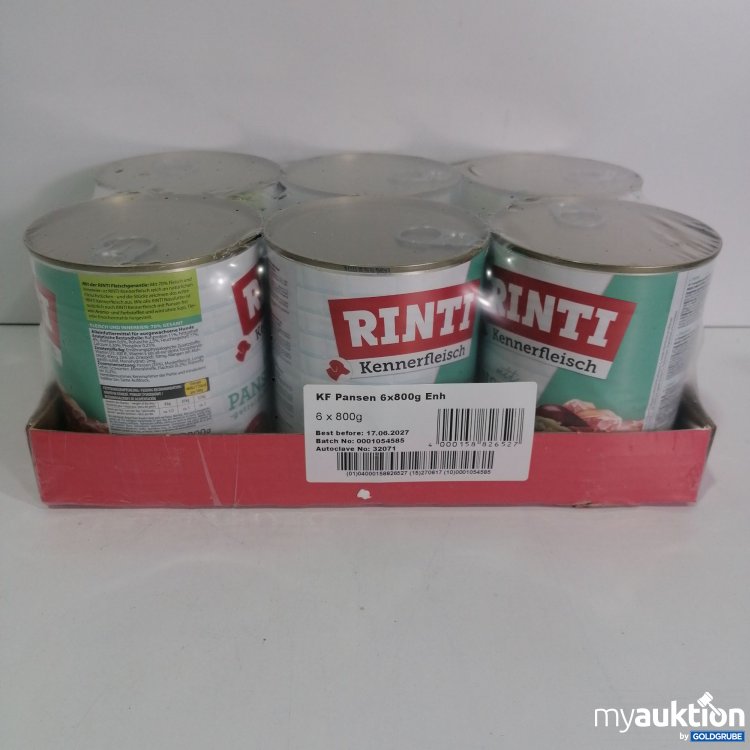 Artikel Nr. 784273: Rinti Kennerfleisch mit Pansen 6x800g 