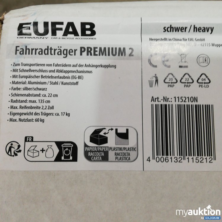 Artikel Nr. 765278: Eufab Fahrradträger Premium 2