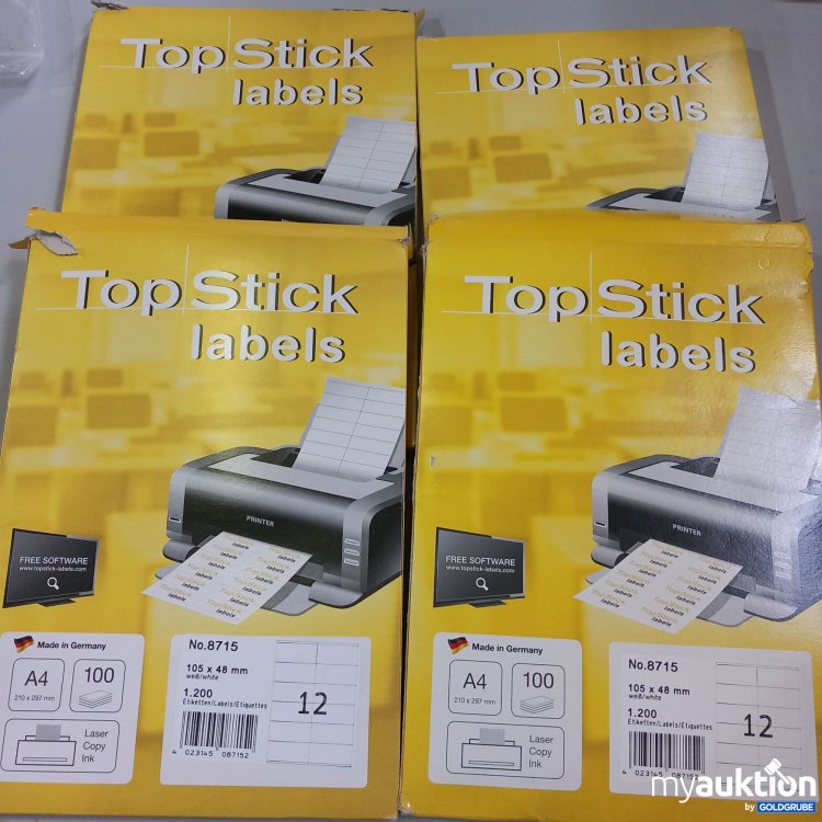 Artikel Nr. 762281: Top Stick Labels 105x48mm 4x1200 Etiketten 