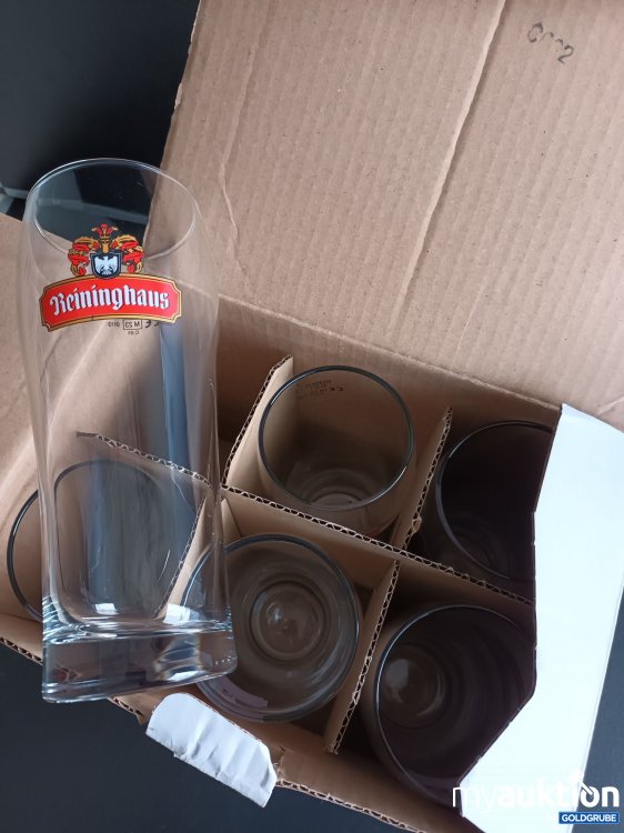 Artikel Nr. 390290: Karton mit 6 neuen 0,5l Reininghaus Biergläser