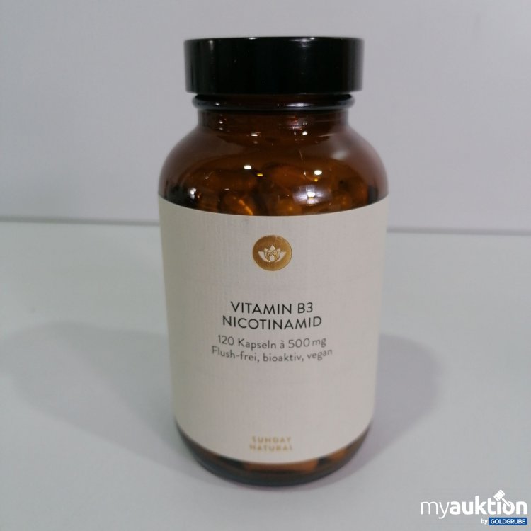 Artikel Nr. 792290: Sunday Natural Vitamin B3 Nicotinamid 120 kapselnd