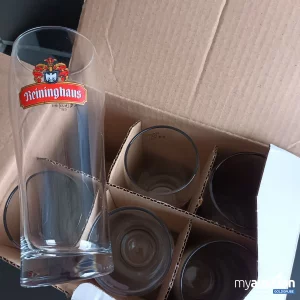 Artikel Nr. 390290: Karton mit 6 neuen 0,5l Reininghaus Biergläser