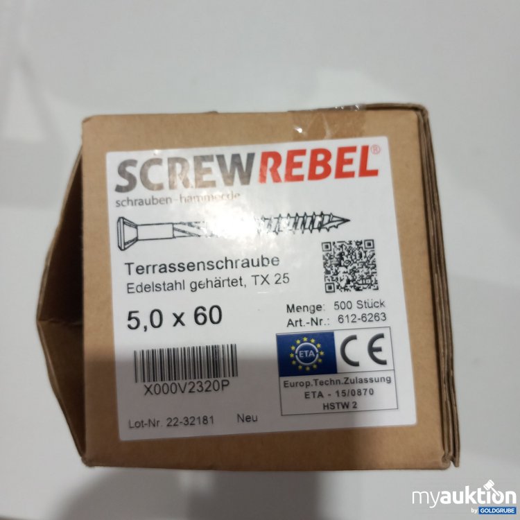 Artikel Nr. 772296: Screwrebel Terrassenschrauben 5.0x60 