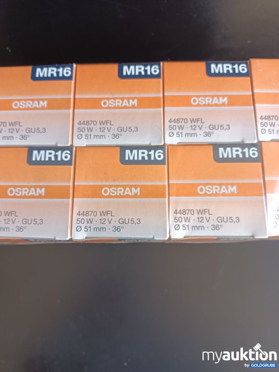 Artikel Nr. 390297: Originalverpackt, 40 Osram Halogen MR16 