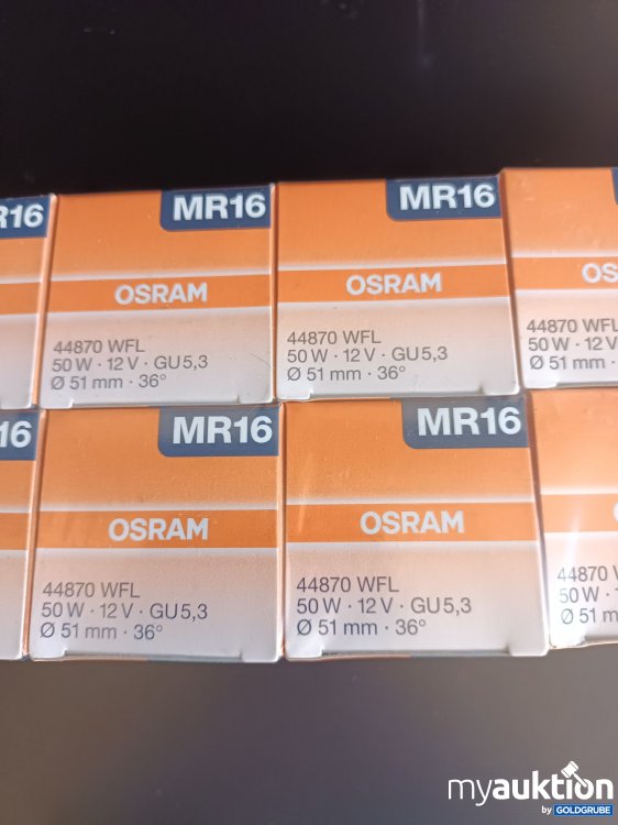 Artikel Nr. 390298: Originalverpackt, 50 Osram Halogen MR16 