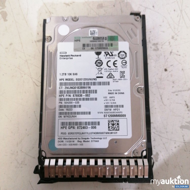 Artikel Nr. 513298: Hewlett Packard 1.2TB 10K SAS Festplatte