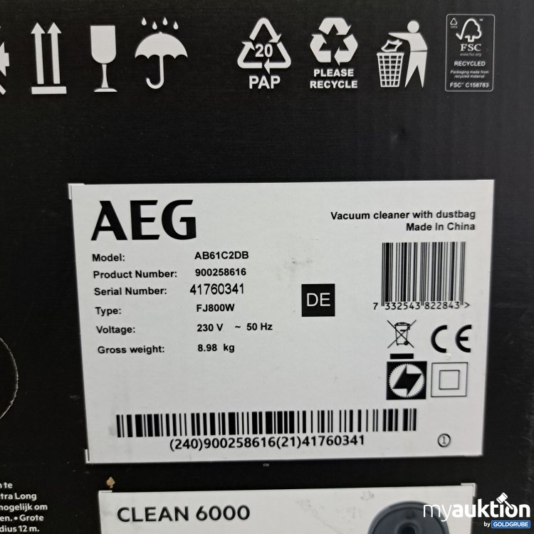 Artikel Nr. 799302: AEG Staubsauger denim blue Clean 6000