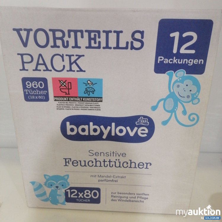 Artikel Nr. 771306: Babylove Sensitive Feuchttücher 12x80 Tücher 