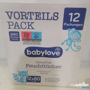 Auktion Babylove Sensitive Feuchttücher 12x80 Tücher 