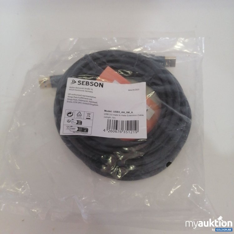 Artikel Nr. 754307: Sebson USB 3.0 male to male Extension Cable 5m