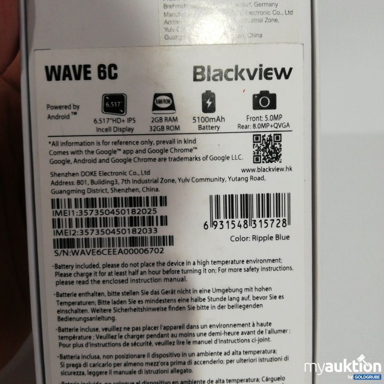 Artikel Nr. 765311: Blackview Wave 6C 32GB