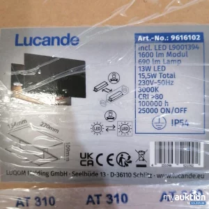 Auktion Lucande LED Deckenleuchte 1600 lm