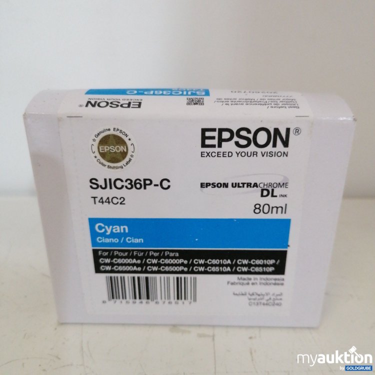 Artikel Nr. 730323: Epson Tintenpatrone Cyan Tinte SJIC36P-C