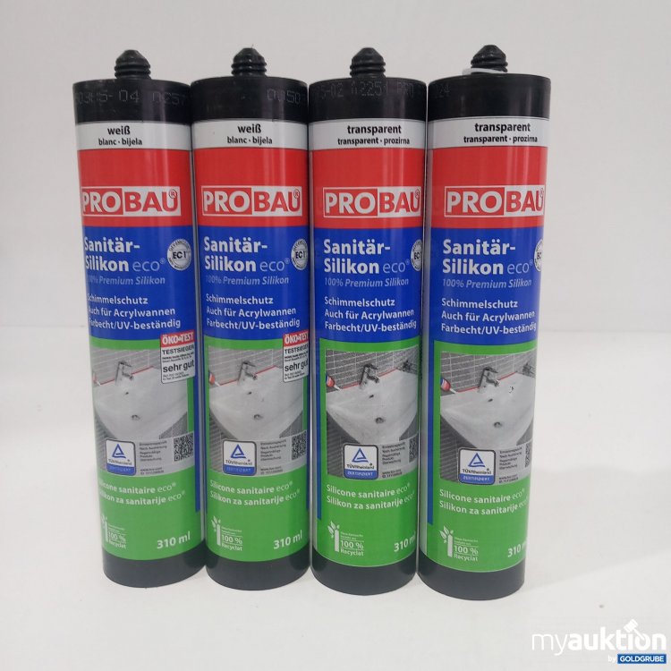 Artikel Nr. 783337: Probau Sanitär Silikon eco 4x310ml