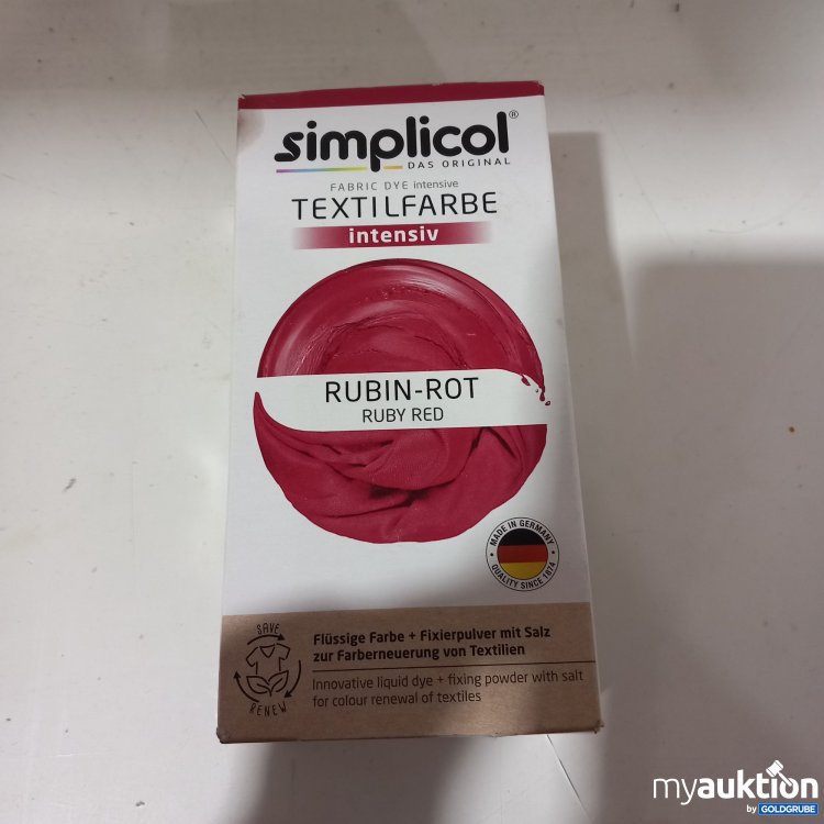 Artikel Nr. 768347: Simplicol Textilfarbe Rubin-Rot 150ml