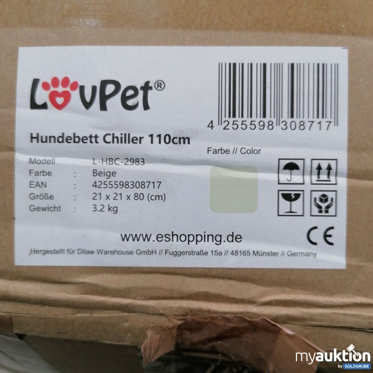 Artikel Nr. 792363: LovPet Hundebett Chiller 110x75x27cm  L-HBC-2983 beige 