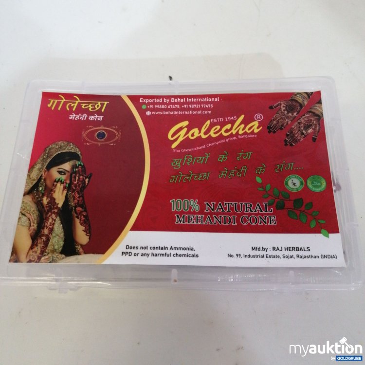 Artikel Nr. 760368: Golecha Natural Mehandi Cone 125g