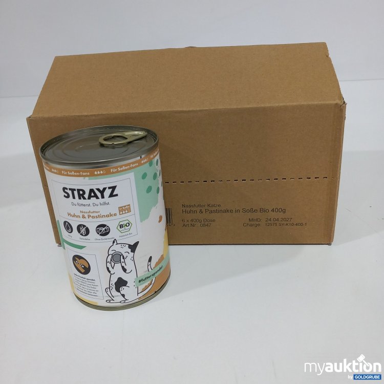 Artikel Nr. 787371: Strayz Nassfutter Pastinake&Huhn Soße Bio für Katze 6x400g