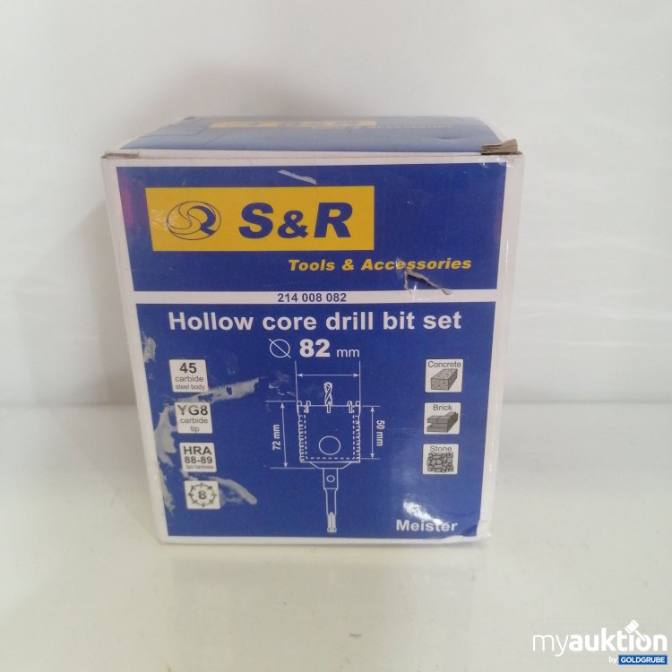 Artikel Nr. 754387: S&R Hollow core drill bit set 