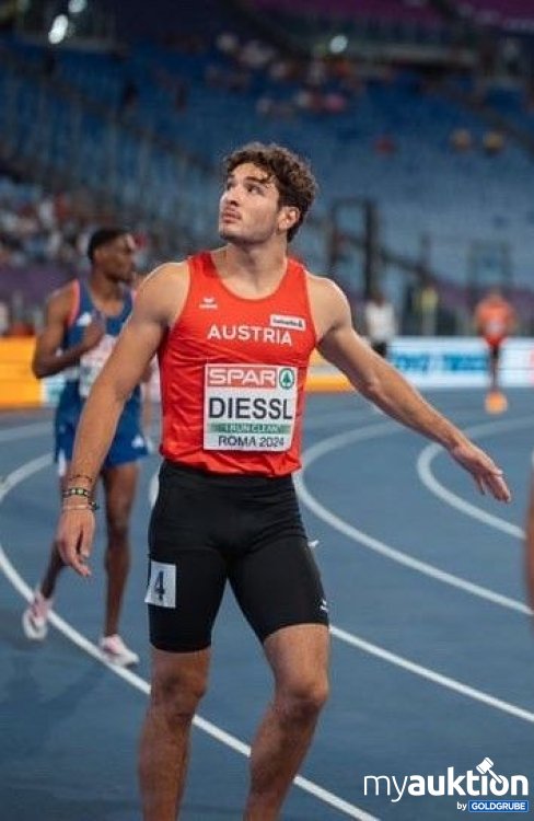 Artikel Nr. 391390: Signiertes Trikot von Enzo Diessl, österreichischer Leichtathletik und Olympiateilnehmer aus Leibnitz