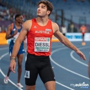 Artikel Nr. 391390: Signiertes Trikot von Enzo Diessl, österreichischer Leichtathletik und Olympiateilnehmer aus Leibnitz