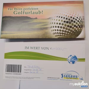 Auktion Golf Reisen Gruber Gutschein Wert € 400,00