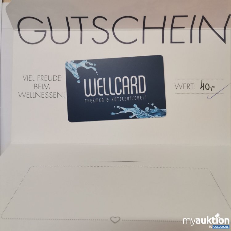 Artikel Nr. 759401: Wellcard Gutschein Wert 40,-