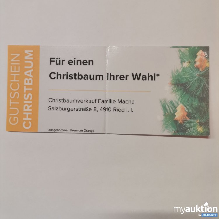 Artikel Nr. 759407: Christbaum Ihrer Wahl Gutschein Familie Macha 