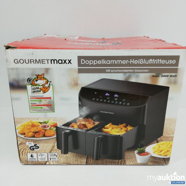 Artikel Nr. 385410: Gourmet Maxx Doppelkammer Heißluftfritöse 2400W