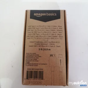 Artikel Nr. 752411: Amazonbasic USB Typ C zu Micro B 3.1 Gen Kabel - Schwarz