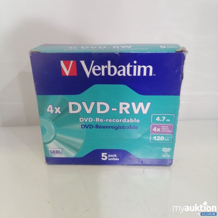 Artikel Nr. 754413: Verbatim DVD-RW 5 Pack 