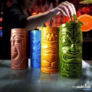 Auktion Tiki Cocktailbecher 4er-Set