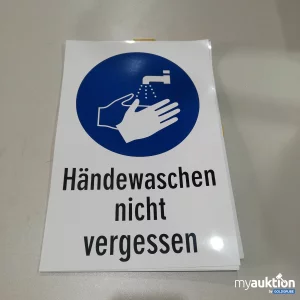 Auktion Aufkleber Hände waschen 