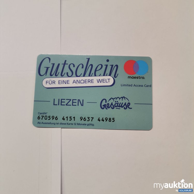 Artikel Nr. 759423: Liezen Gesäuse Gutschein Wert 50,-