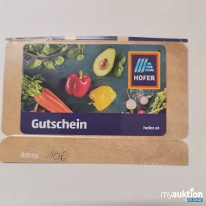 Auktion Hofer Gutschein Wert 10,-