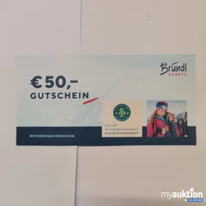 Auktion Bründl Sports Gutschein Wert 50,-