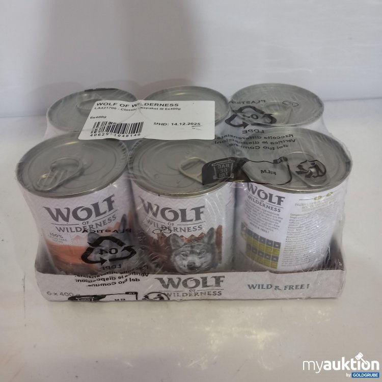 Artikel Nr. 767438: Wolf of Wilderness Hundefutter 6x400g