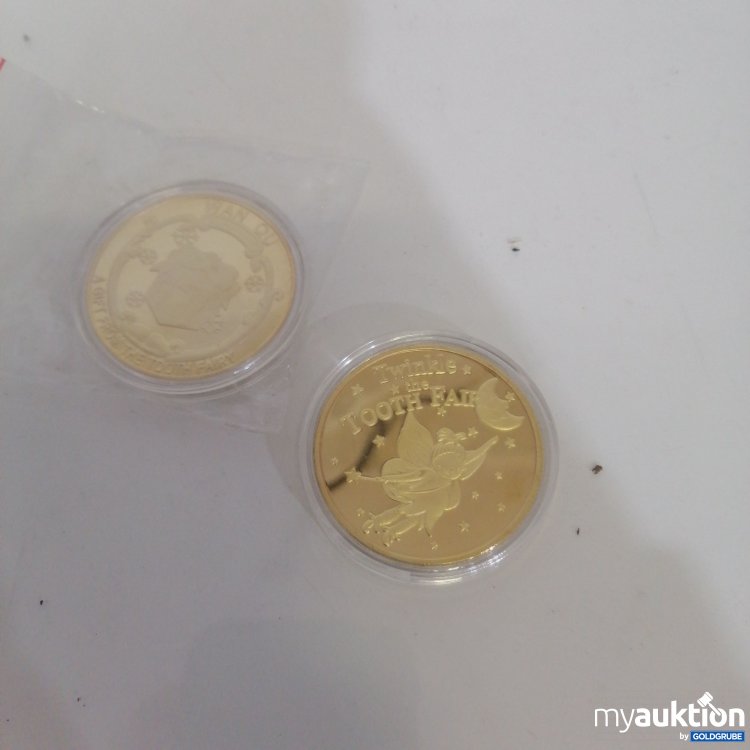 Artikel Nr. 359443: 2 Stück Twinkle Tooth Fairy Coin Gedenkgoldmünze