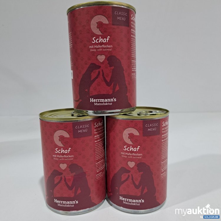 Artikel Nr. 784451: Herrmann's Manufaktur Hundefutter Schaf mit Haferflocken 3x400g