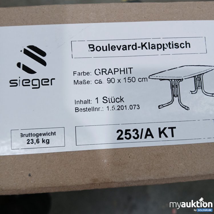 Artikel Nr. 795459: Sieger Boulevard-Klapptisch Graphit 90x150cm