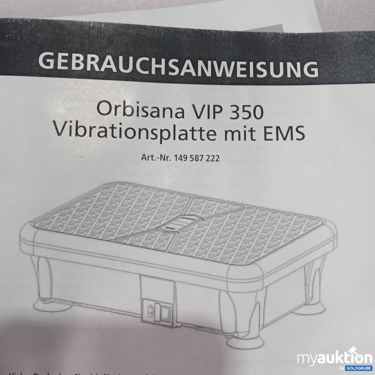 Artikel Nr. 795475: Orbisana VIP 350 Vibrationsplatte mit EMS 149587222