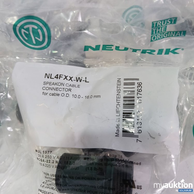 Artikel Nr. 800480: Neutrik NL4FXX WL Speakon  Cable Connector 