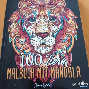 Auktion 100 Tiere Malbuch mit Mandala