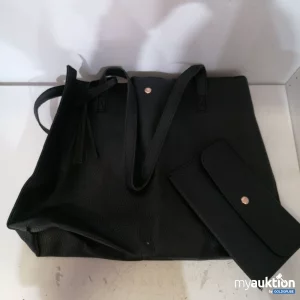 Auktion Elegante schwarze Damenhandtasche set