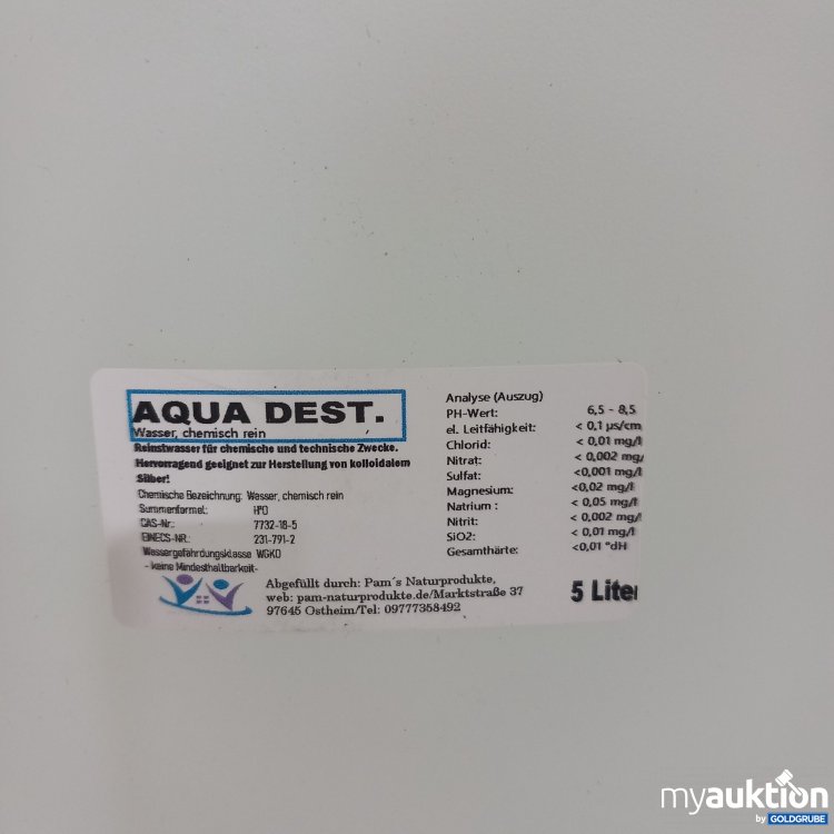 Artikel Nr. 768488: Aqua Dest 5l 