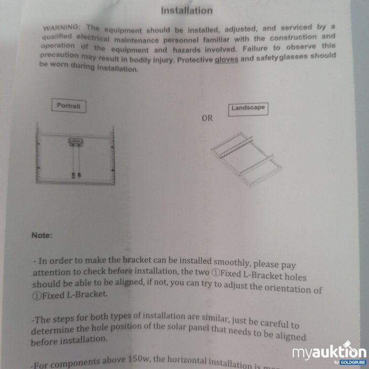 Artikel Nr. 511501: Solar Panel Tilt Mount Brackets 